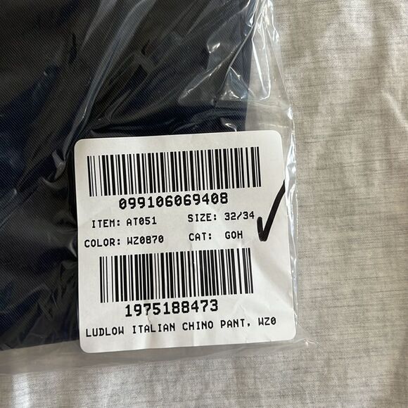 NWOT J. Crew Ludlow Slim-fit suit pant in Italian chino pants 32 x 34 Navy - Picture 4 of 11